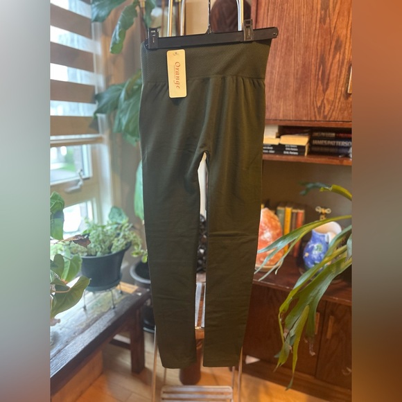 Orange Fashion olive green comfort leggings - Picture 4 of 5